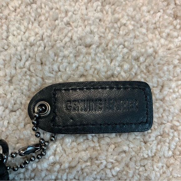 Danier Black leather silver gold tone studded embellished evening clutch purse - Picture 3 of 8